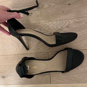 Aldo Black Heeled Sandals